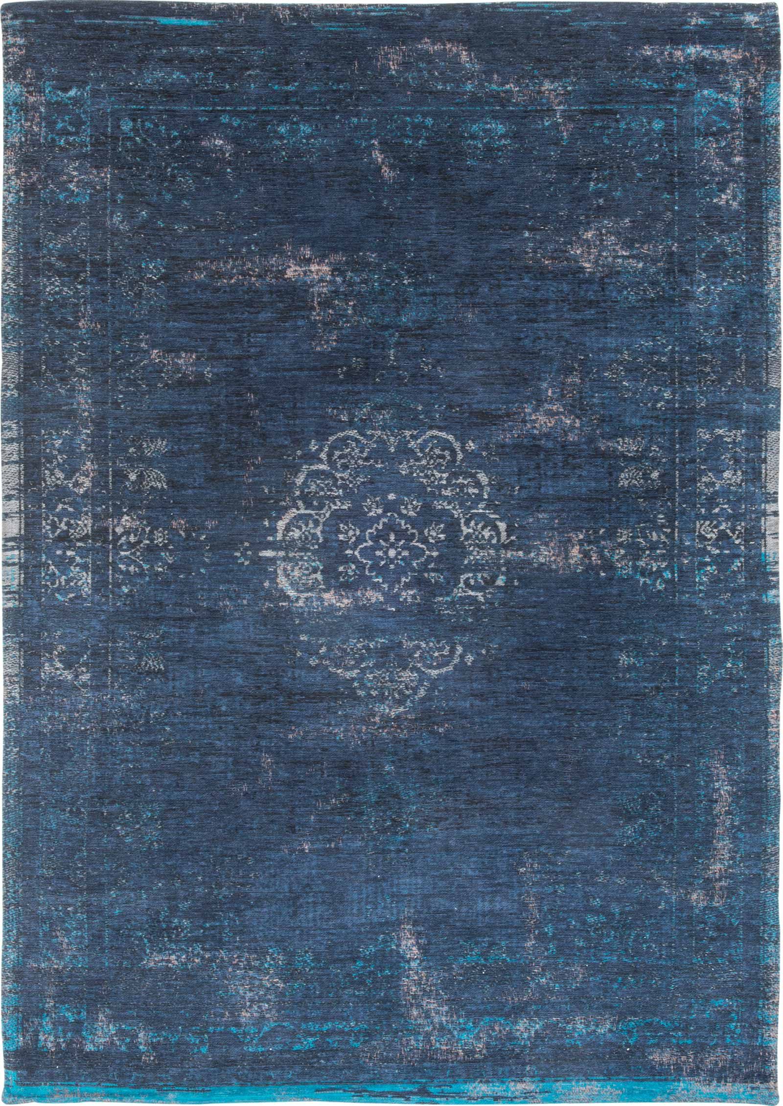tappeti Louis De Poortere CS 8254 Fading World Medaillon Blue Night