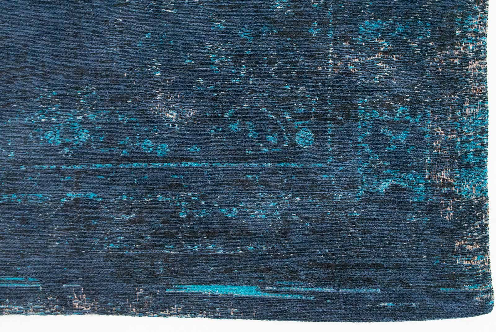 tappeti Louis De Poortere CS 8254 Fading World Medaillon Blue Night corner