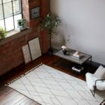Asiatic Nepal cream black linear rug ls