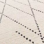 Asiatic cream black linear rug 4