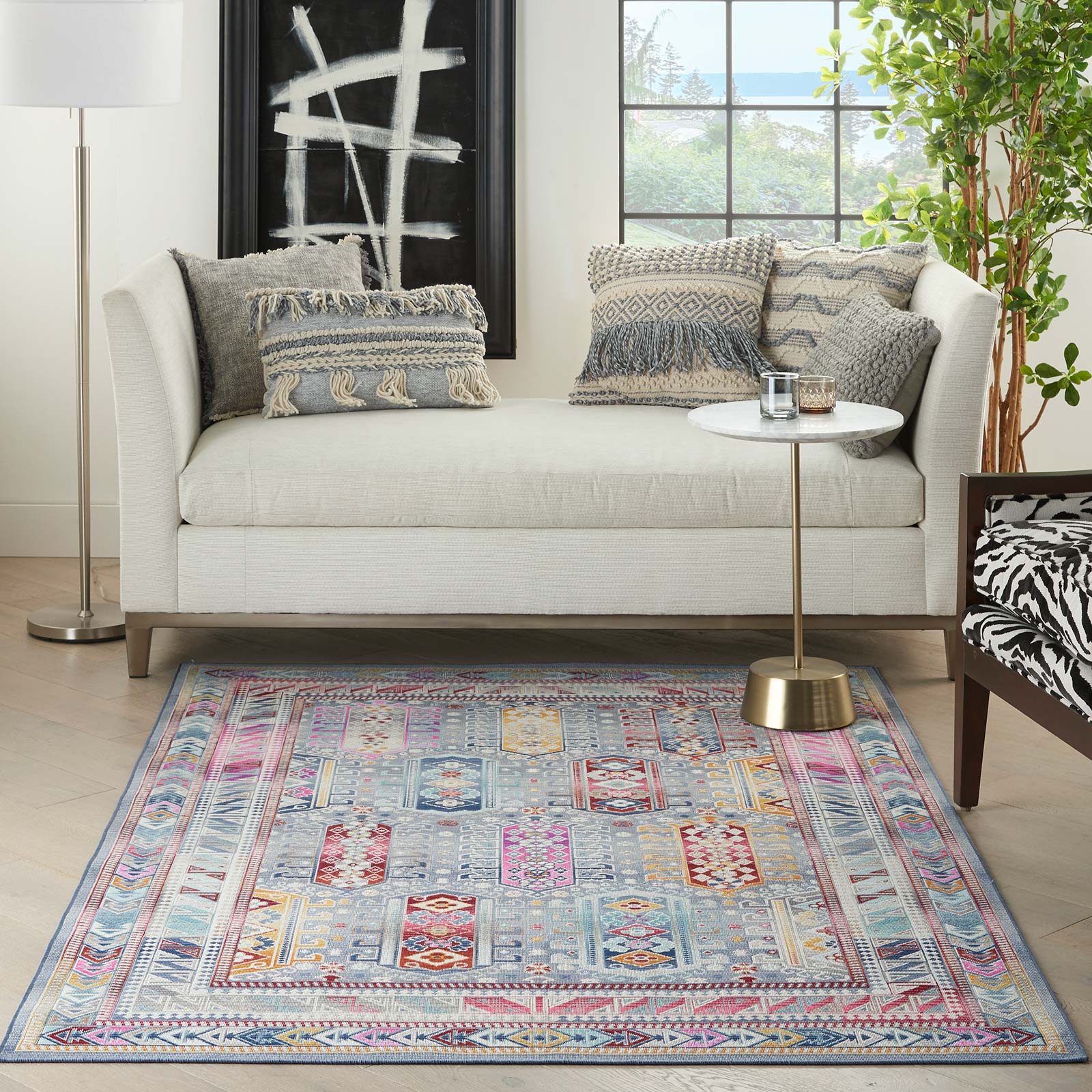 Nourison tappeto Vintage Kashan VKA06 GYMTC GREY MULTICOLOR 5X8 099446811967 interior 3