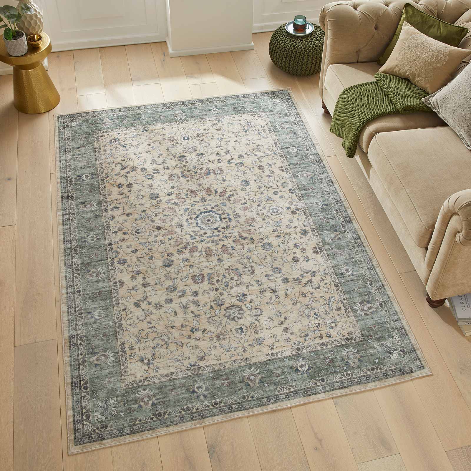 Concept Looms tappeto Liberty LIB208 CREAM GREEN 1