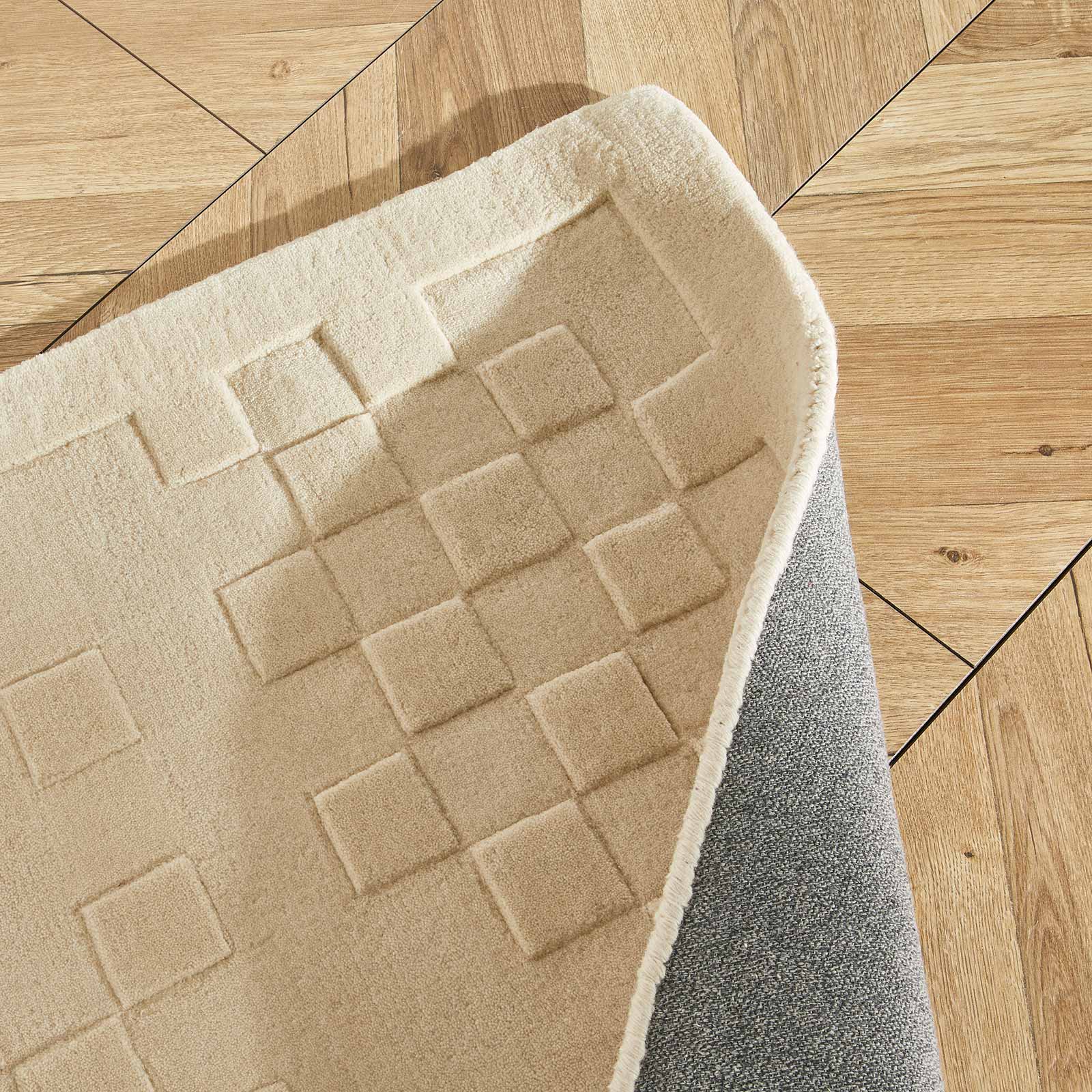 Concept Looms tappeto Priory PR 102 SQUARES IVORY corner