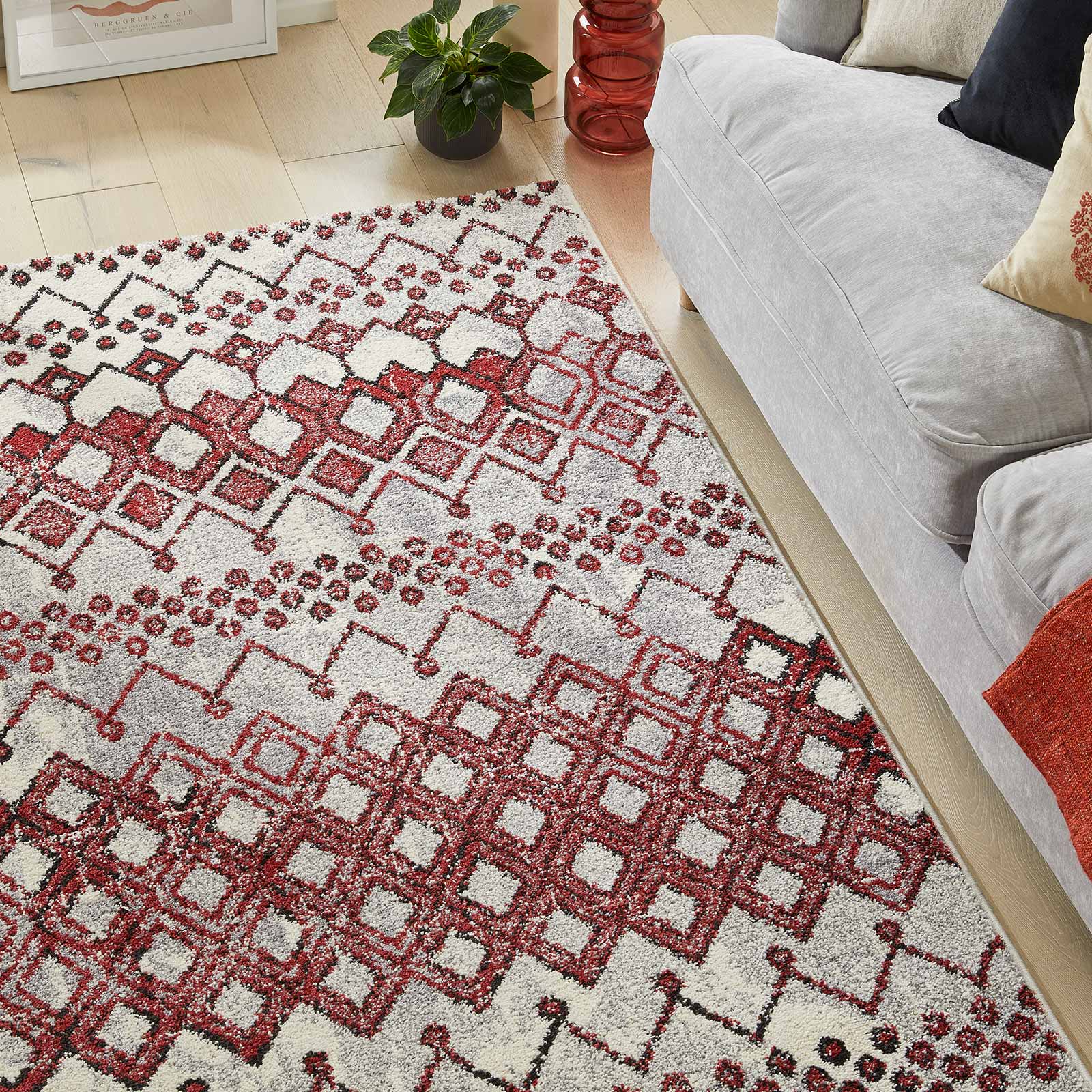 Concept Looms tappeto Somerset SOM104 WHITE TERRACOTA zoom