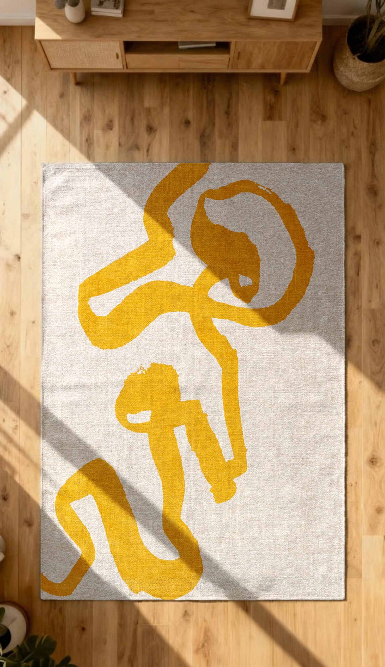 Louis De Poortere tappeto Craft 2084 Ribbon Pure Yellow interior 3