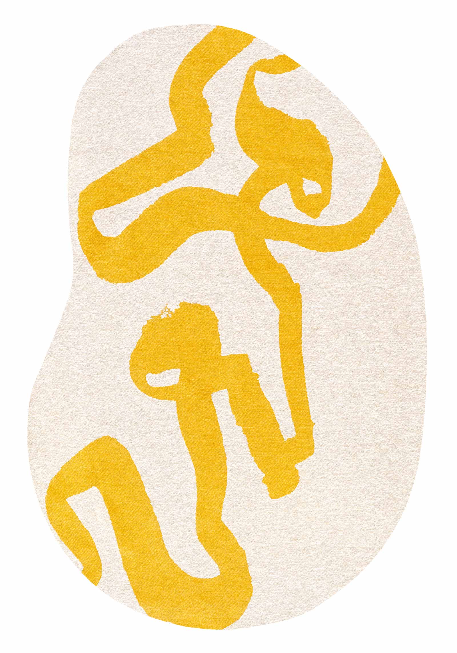 Louis De Poortere tappeto Craft 2084 Ribbon Pure Yellow peanut 1