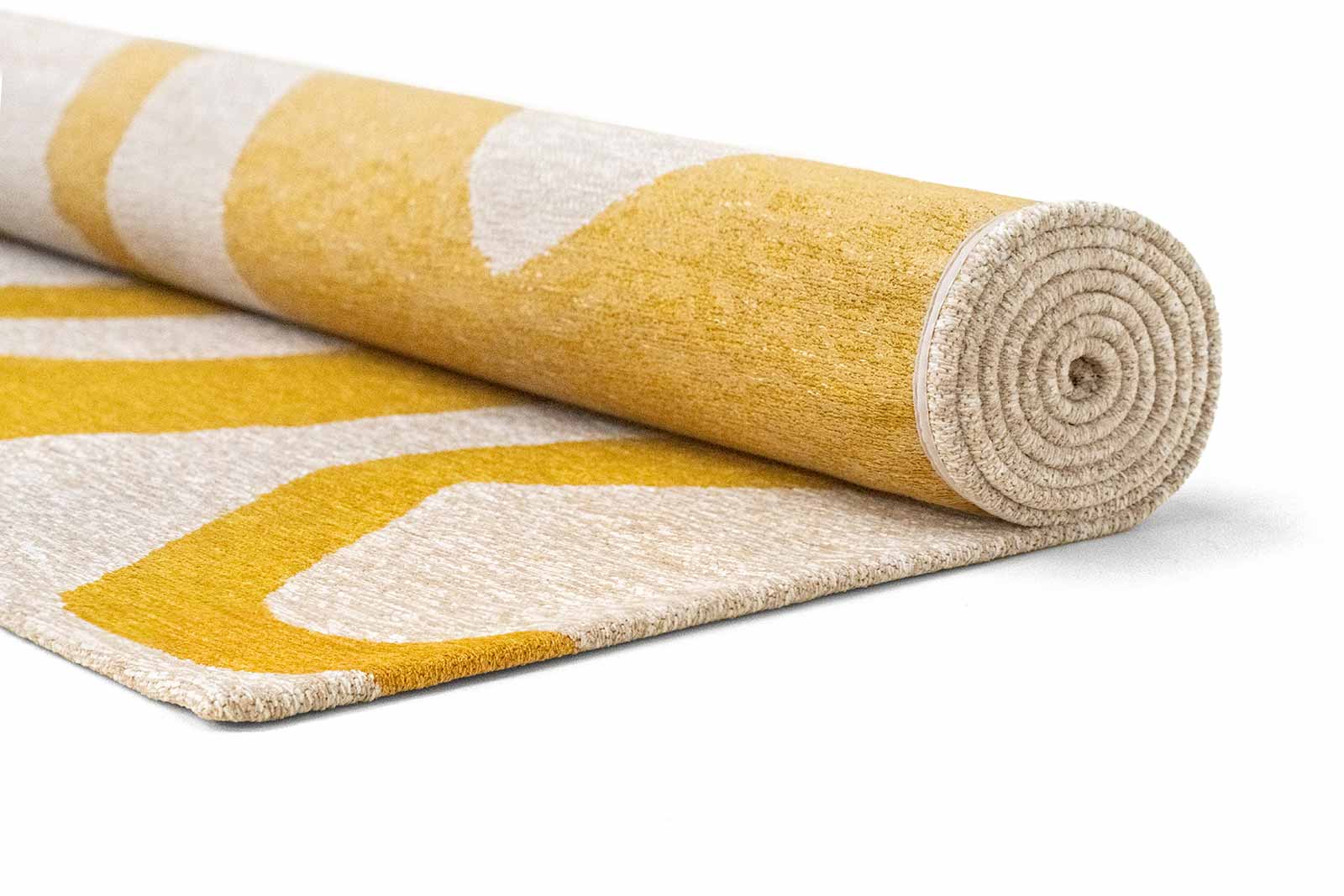 Louis De Poortere tappeto Craft 2084 Ribbon Pure Yellow roll