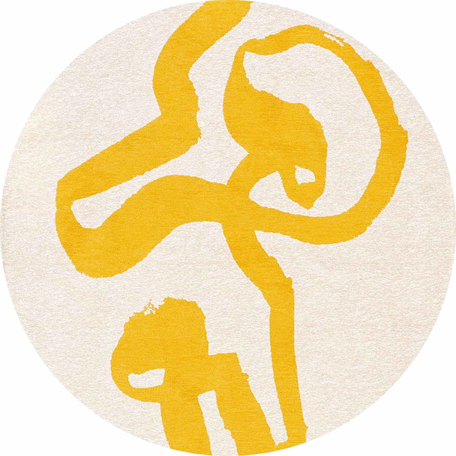Louis De Poortere tappeto Craft 2084 Ribbon Pure Yellow round